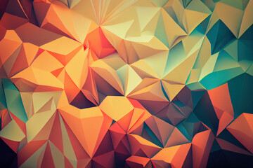 Naklejka premium Abstract polygonal background, Generative AI
