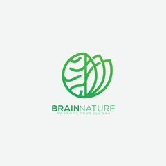 brain line design gradient color logo