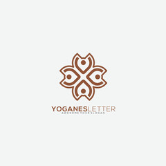 Obraz premium people design line logo vector template