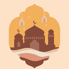 Ramadan kareem mosque frame