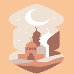 Ramadan kareem mosque frame