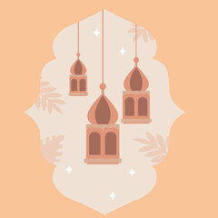 Ramadan kareem mosque frame