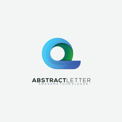 letter p design gradient color vector