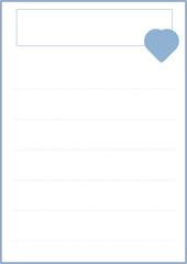 cute pastel blue paper planner journal memo decoration