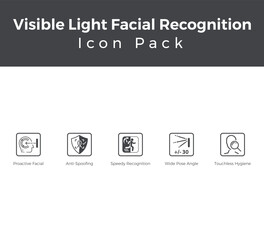 Visible Light Facial Recognition Icon Pack