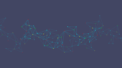 Abstract technology background with connecting the dots and lines. Global network connection, internet technology and digital communication concept