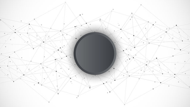 Abstract geometric background with connecting the dots and lines. Networking concept, internet connection and global communication