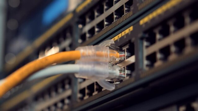 ethernet network switch . router connection