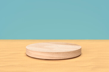 3D Realistic White podium display product. Minimalism abstract background. pedestal.