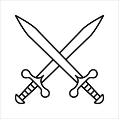 knight sword icon.Vector illustration isolated on white background. EPS 10