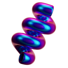 Holographic 3d Shape. Abstract Shapes Illustration.