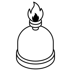 Editable design icon of burner 