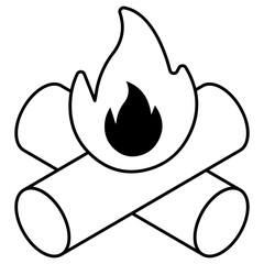 Perfect design icon of fireplace 