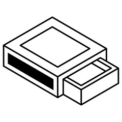 An icon design of matchbox 