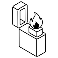 Trendy design icon of lighter 
