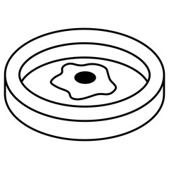 Modern design icon of fried egg