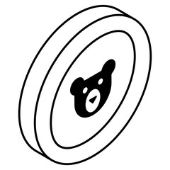 Premium download icon of bear