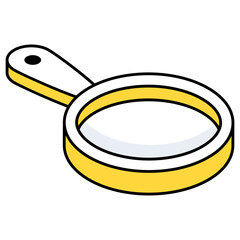Creative design icon of frying pan 