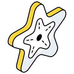 Unique design icon of star