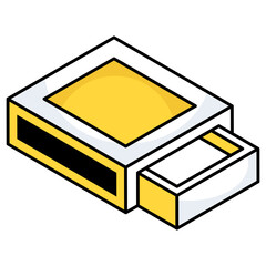 An icon design of matchbox 