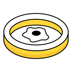 Modern design icon of fried egg