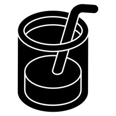 An editable design icon of drink glass 
