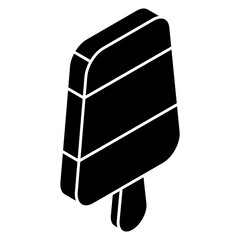 Popsicle icon, editable vector