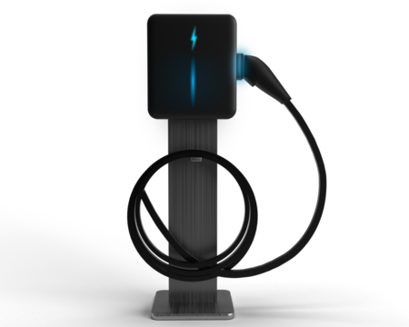 Ev charger car cable motor auto car mobile energy power station green clean hybrid vehicle plug in technology innovation future drive electricity transportation parking refuel engine home concept