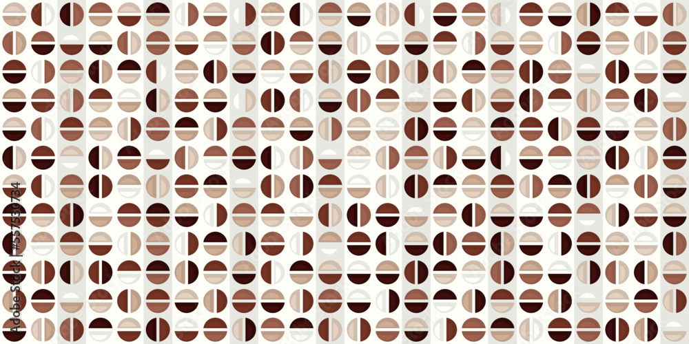 Fototapete Coffee abstract and seamless pattern. Vector pattern for a print on a coffee theme. Stylish illustration and wallpaper design. Pattern and packaging, textiles and interior elements, seamless print.