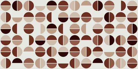 Stylish illustration and wallpaper design. Pattern and packaging, textiles and interior elements, seamless print. Coffee circles abstract pattern.
