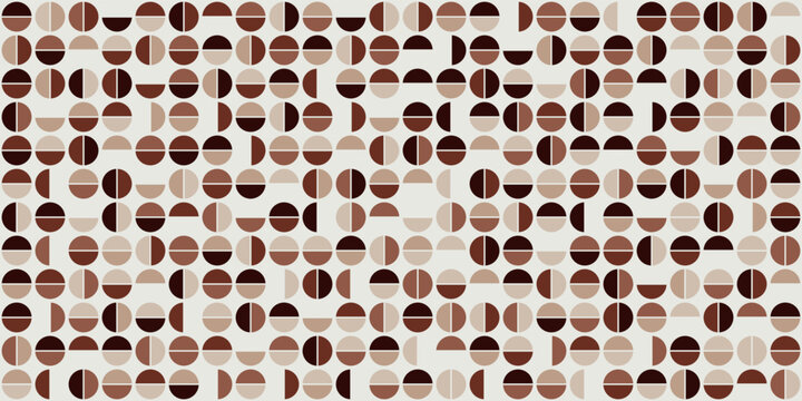 Vector pattern for a print on a coffee theme. Stylish illustration and wallpaper design. Pattern and packaging, textiles and interior elements, seamless print. Coffee circles abstract pattern.