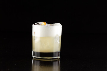 Sour alcoholic cocktail for the menu bar or restaurant