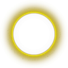 yellow glowing circle frame