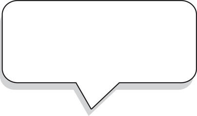 white text box, conversation bubble, speech bubble decoration