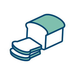 bread icon vector design template in white background
