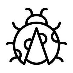 ladybug line icon illustration vector graphic
