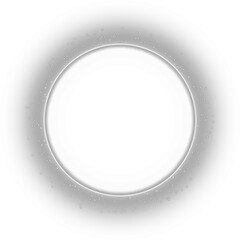 white glowing circle frame