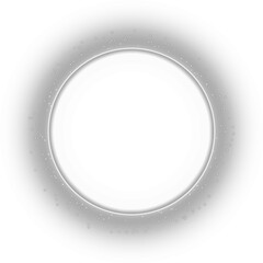 white glowing circle frame