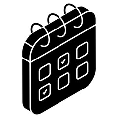An icon design of calendar 