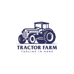 Tractor farm logo template