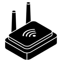 Modern design icon of wifi router 