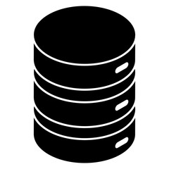 An icon design of data server rack