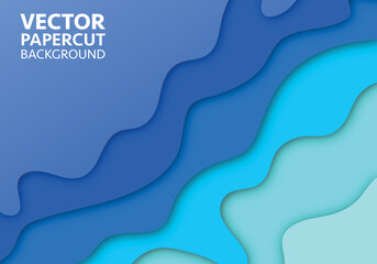 Vector of background colorful paper cut shapes. 3D abstract paper art style, design layout for business presentations, flyers, posters, prints, decoration, cards, brochure