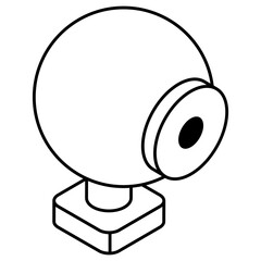 A modern technology icon of webcam