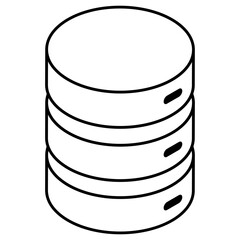 An icon design of data server rack