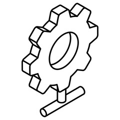 A flat design icon of network setting