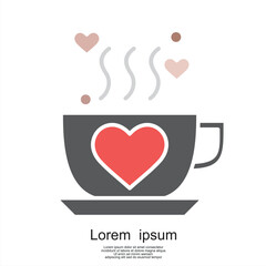 Cup of coffee icon. Cup flat icon. Thin line signs for design logo, visit card, etc. Single high-quality outline symbol for web design or mobile app. 