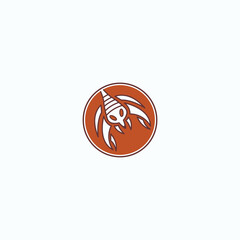 Scorpion logo icon design template flat vector