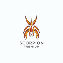 Scorpion logo icon design template flat vector