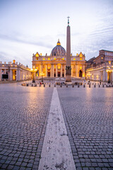 Naklejka premium An almost empty St. Peter's Square, Vatican City during Covid pandemic